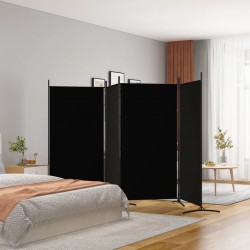 Sonata H Параван за стая, черно, 4 панела, 346x180 см, плат - Electrocasnice și accesorii pentru living