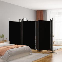 Sonata H Параван за стая, 6 панела, черно, 520x180 cм, текстил - Electrocasnice și accesorii pentru living