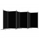 Sonata H Параван за стая, 6 панела, черно, 520x180 cм, текстил