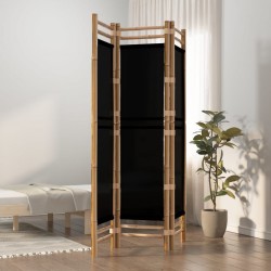 Sonata H Сгъваема 3-панелна преграда за стая 120 см бамбук и платно - Electrocasnice și accesorii pentru living