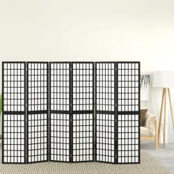 Sonata H Параван за стая, 6 панела, японски стил, 240x170 cм, черен - Electrocasnice și accesorii pentru living