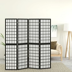 Sonata H Параван за стая, 4 панела, японски стил, 160х170 cм, черен - Electrocasnice și accesorii pentru living