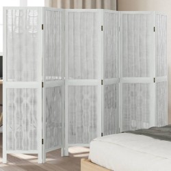 Sonata H Разделител за стая, 6 панела, бял, дърво пауловния масив - Electrocasnice și accesorii pentru living