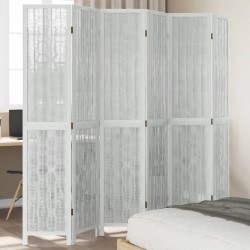 Sonata H Разделител за стая, 6 панела, бял, дърво пауловния масив - Electrocasnice și accesorii pentru living