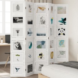 Sonata H Разделител за стая, 5 панела, бял, дърво пауловния масив - Electrocasnice și accesorii pentru living