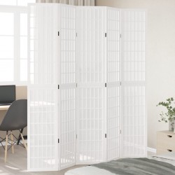 Sonata H Разделител за стая, 5 панела, бял, дърво пауловния масив - Electrocasnice și accesorii pentru living