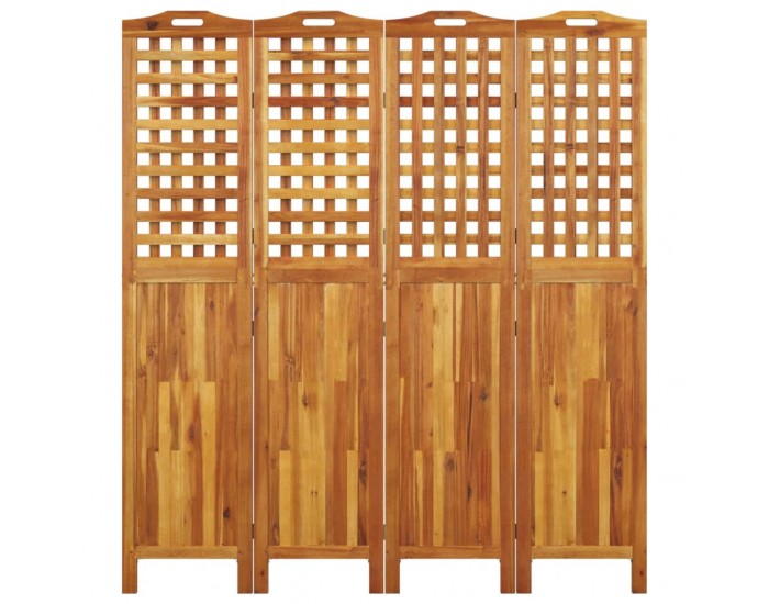 Sonata H Параван за стая, 4 панела, 162x2x180 cм, акациево дърво масив