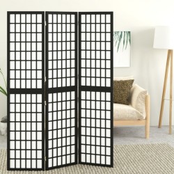 Sonata H Параван за стая, 3 панела, японски стил, 120x170 cм, черен - Electrocasnice și accesorii pentru living