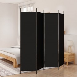 Sonata H Параван за стая, 4 панела, черен, 200x200 cм, плат - Electrocasnice și accesorii pentru living