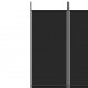 Sonata H Параван за стая, 4 панела, черен, 200x220 cм, плат