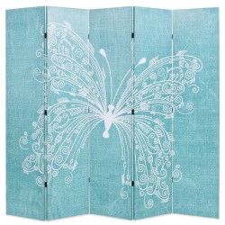 Sonata H Сгъваем параван за стая, 200x170 см, пеперуда, син - Electrocasnice și accesorii pentru living