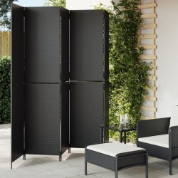 Sonata H Параван за стая, 5 панела, черен, полиратан - Electrocasnice și accesorii pentru living