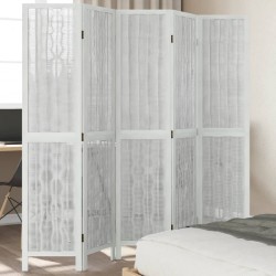 Sonata H Разделител за стая, 5 панела, бял, дърво пауловния масив - Electrocasnice și accesorii pentru living