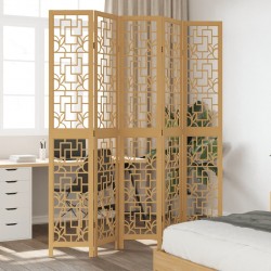 Sonata H Разделител за стая, 5 панела, кафяв, дърво пауловния масив - Electrocasnice și accesorii pentru living