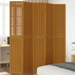 Sonata H Разделител за стая, 5 панела, кафяв, дърво пауловния масив - Electrocasnice și accesorii pentru living