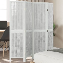 Sonata H Разделител за стая, 4 панела, бял, дърво пауловния масив - Electrocasnice și accesorii pentru living