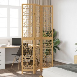Sonata H Разделител за стая, 3 панела, кафяв, дърво пауловния масив - Electrocasnice și accesorii pentru living