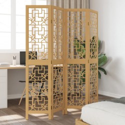 Sonata H Разделител за стая, 4 панела, кафяв, дърво пауловния масив - Electrocasnice și accesorii pentru living