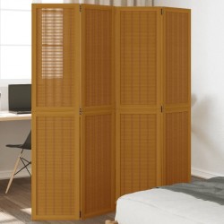 Sonata H Разделител за стая, 4 панела, кафяв, дърво пауловния масив - Electrocasnice și accesorii pentru living