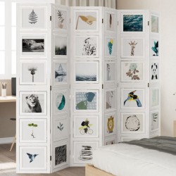 Sonata H Разделител за стая, 6 панела, бял, дърво пауловния масив - Electrocasnice și accesorii pentru living
