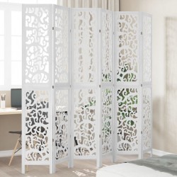 Sonata H Разделител за стая, 6 панела, бял, дърво пауловния масив - Electrocasnice și accesorii pentru living