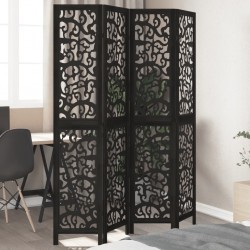 Sonata H Разделител за стая, 4 панела, черен, дърво пауловния масив - Electrocasnice și accesorii pentru living
