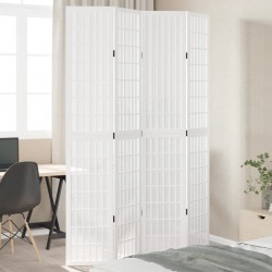 Sonata H Разделител за стая, 4 панела, бял, дърво пауловния масив - Electrocasnice și accesorii pentru living