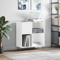 Sonata H Шкаф за винилови плочи бял гланц 84,5x38x89 см инженерно дърво - Comode TV