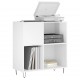 Sonata H Шкаф за винилови плочи бял гланц 84,5x38x89 см инженерно дърво