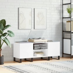 Sonata H Шкаф за грамофонни плочи бял 121x38x48 см инженерно дърво - Comode TV