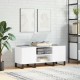 Sonata H Шкаф за грамофонни плочи бял 121x38x48 см инженерно дърво