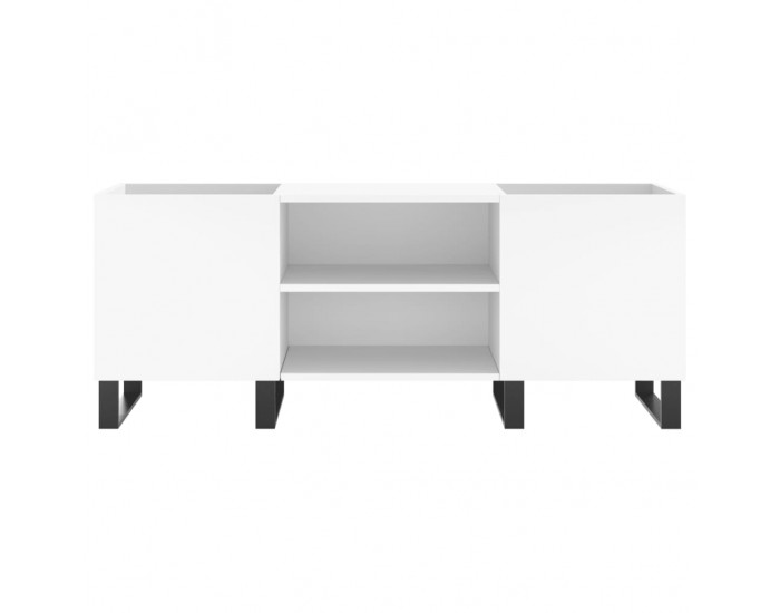Sonata H Шкаф за грамофонни плочи бял 121x38x48 см инженерно дърво