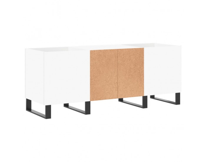 Sonata H Шкаф за грамофонни плочи бял 121x38x48 см инженерно дърво
