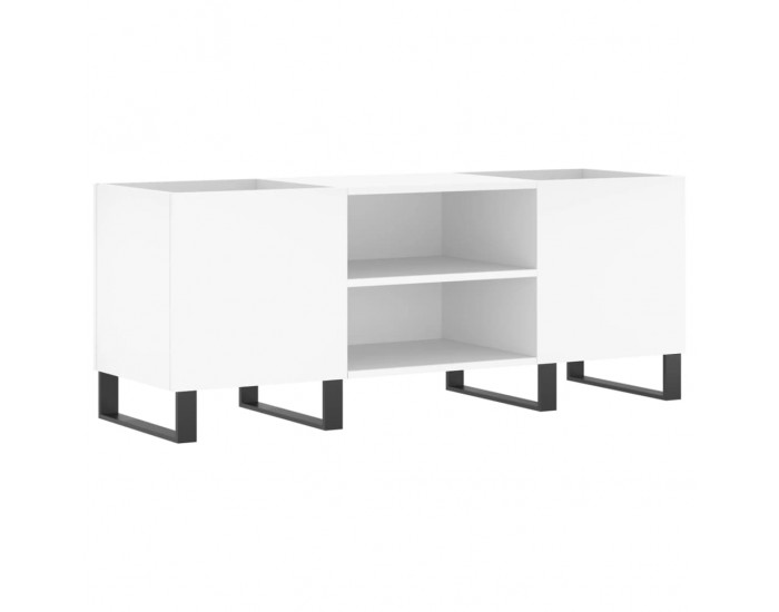 Sonata H Шкаф за грамофонни плочи бял 121x38x48 см инженерно дърво