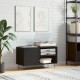 Sonata H Шкаф за грамофонни плочи черен 85x38x48 см инженерно дърво