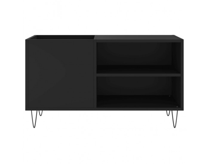 Sonata H Шкаф за грамофонни плочи черен 85x38x48 см инженерно дърво