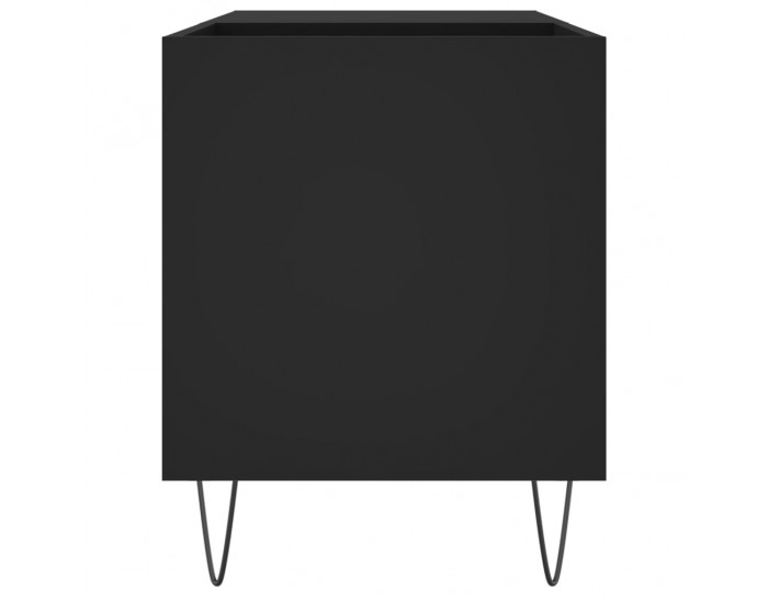 Sonata H Шкаф за грамофонни плочи черен 85x38x48 см инженерно дърво