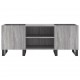 Sonata H Шкаф за винилови плочи сив сонома 121x38x48 см инженерно дърво