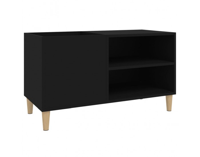 Sonata H Шкаф за грамофонни плочи черен 84,5x38x48 см инженерно дърво