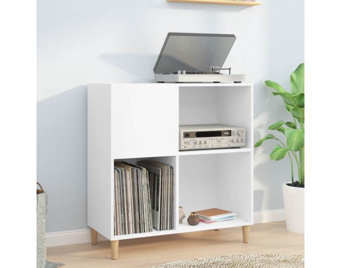Sonata H Шкаф за грамофонни плочи бял 84,5x38x89 см инженерно дърво