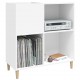 Sonata H Шкаф за грамофонни плочи бял 84,5x38x89 см инженерно дърво
