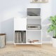Sonata H Шкаф за грамофонни плочи бял 84,5x38x89 см инженерно дърво