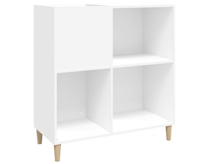 Sonata H Шкаф за грамофонни плочи бял 84,5x38x89 см инженерно дърво