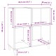 Sonata H Шкаф за грамофонни плочи бял 84,5x38x89 см инженерно дърво