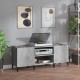Sonata H Шкаф за грамофонни плочи сив 121x38x48 см инженерно дърво