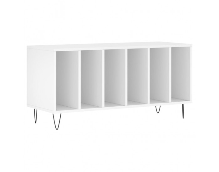 Sonata H Шкаф за грамофонни плочи бял 100x38x48 см инженерно дърво