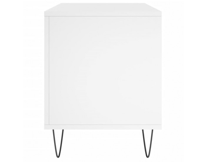 Sonata H Шкаф за грамофонни плочи бял 100x38x48 см инженерно дърво