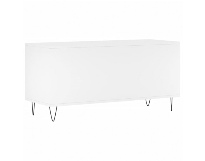 Sonata H Шкаф за грамофонни плочи бял 100x38x48 см инженерно дърво