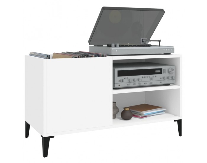 Sonata H Шкаф за грамофонни плочи бял 84,5x38x48 см инженерно дърво