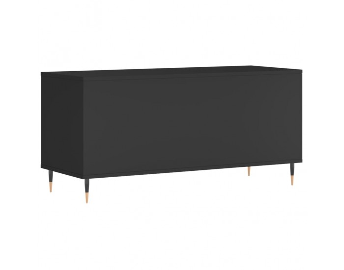 Sonata H Шкаф за грамофонни плочи черен 100x38x48 см инженерно дърво